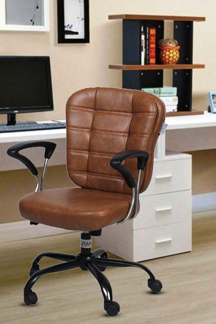 Evian leatherite Visitor or staff office chair push back (SC-7)