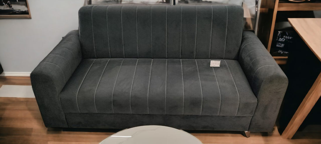 Evian Hilton Velvet 2 seater Sofa in Dark Blue Colour (ES-33)