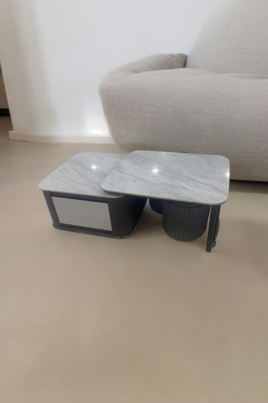 Evian Most Unique 360 Roted Center Table With Two Puffy